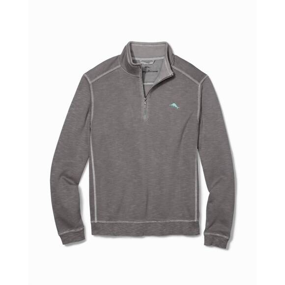 NEW TOMMY BAHAMA men's tobago bay half zip sweatshirt in cave